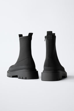 WATER-REPELLENT SOCK-STYLE ANKLE BOOTS - Zara фото 5