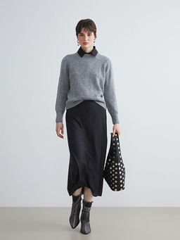 Bisiklet Yaka Kad?n Triko Kazak