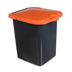 Ведро для мусора п/эт. 18л квадратное с крышкой (М 2475)