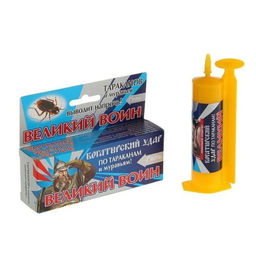 Гель "Великий Воин" (шприц дозатор 45г) ср-во от садовых и домашних муравьев, тараканов