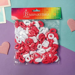 Резинка для волос Махрушка спорт (набор 100 шт) 1,5 см, розовый-белый - Выбражулька фото 2