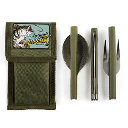 Набор складных приборов Лучший рыбак, ложка, вилка, нож