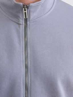 Dik Yaka Erkek Fermuarl? Sweatshirt