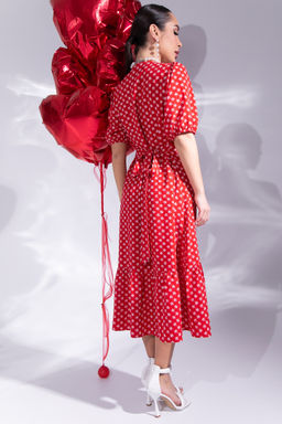 Платье Сюжет о любви (красный) - Эльза фото 6