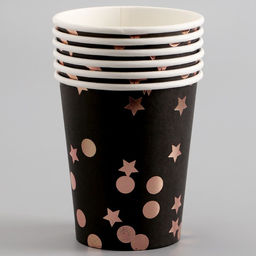 Цена за 2 шт. Стаканы бумажные «Розовые звёзды», 6 шт.