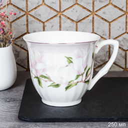 Кружка 250 мл / GF1 -12G /уп 8/ Магнолия костяной фарфор