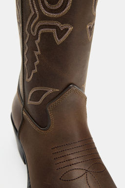 LEATHER COWBOY BOOTS - Zara фото 14