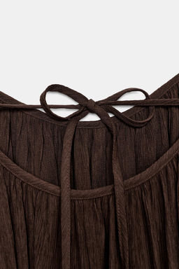 VESTIDO MINI TEXTURA VOLUMEN / chocolate - Zara фото 9