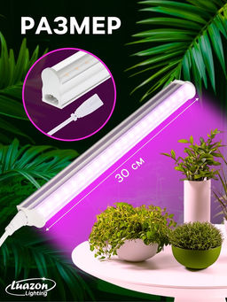 Фитосветильник для растений Luazon, светодиодный, 6 Вт, 300 мм, IP20, 220 В, мультиспектральный