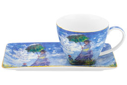 Чашка 250 мл с блюдцем для десерта 20*10*2 см Прогулка NEW BONE CHINA - Elan gallery фото 14