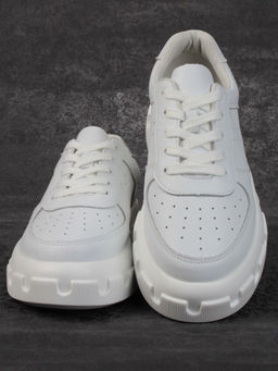 05-PDXL101-1 WHITE Кроссовки женские (натуральная кожа)