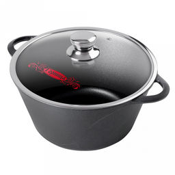 Кастрюля с антипригарным покрытием 4л, д26см "Классик", h11,5см, s0,4см, литые ручки, стеклянная крышка с пароотводом, форма "Классик волна", подарочная упаковка (Россия)