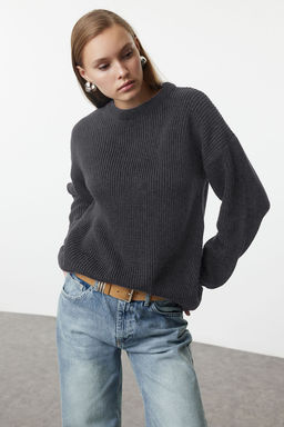 Bordo Genis Kal?p Fitilli Yumusak Dokulu Triko Kazak TWOAW25KZ00342 - Trendyolmilla фото 13