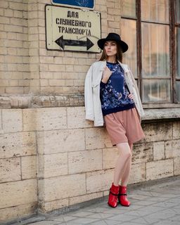 Свитшот с однотонными манжетами джемпер - Sahar art lab фото 7