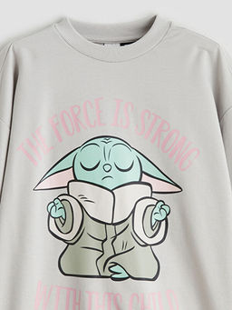 Bisiklet Yaka Star Wars Bask?l? K?z ?ocuk Sweatshirt