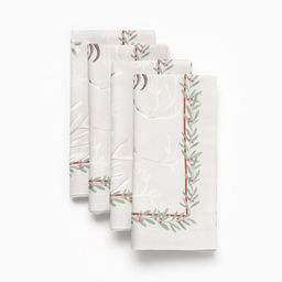 Набор салфеток сервировочных «Этель. Новогоднее чудо», 4 шт., серые, 40×40 см