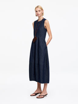 Vestido vaquero de silueta barrel - H&m фото 3