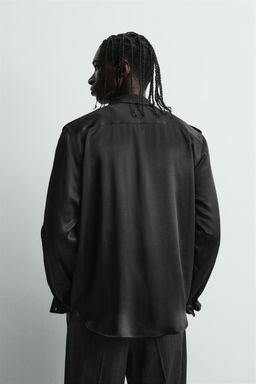 SATIN RELAXED FIT SHIRT - Zara фото 3