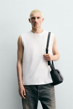 CAMISETA TANK RELAXED FIT BORDADO / Blanco - Zara фото 2