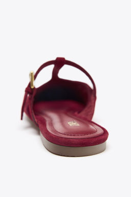 SPLIT SUEDE SLINGBACK SHOES WITH STRAP - Zara фото 8
