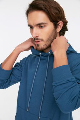 TRENDYOL MAN Mavi Regular/Normal Kesim Kapusonlu Uzun Kollu Sweatshirt TMNAW20SW0162 - Trendyolmilla фото 62