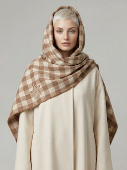 в СОСТАВЕ ШЕРСТЬ и КАШЕМИР Большой, мягкий, теплый однотонный двусторонний палантин. - Tantino фото 16