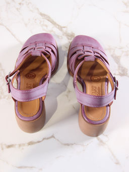 Босоножки 5035.23663bе.Вакса бордо+коричневый