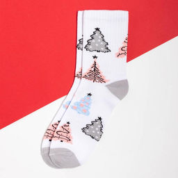 Цена за 2 шт. Носки новогодние женские KAFTAN Елочки размер 36-39 (23-25 см) фото 2