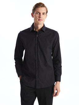 Slim Fit Uzun Kollu Poplin Erkek G?mlek