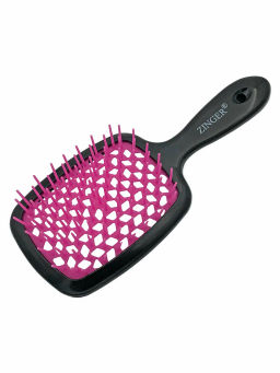Расческа SZ-CH-8586 (mda-295) Black-pink, Массажная с тычинками средней жесткости