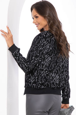 Бомбер на молнии (черный) Б8289 - Lt collection фото 2