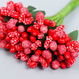 Цена за 12 шт. Цветы для декорирования "Соцветие" красный 1 букет=12 цветов 8,5 см