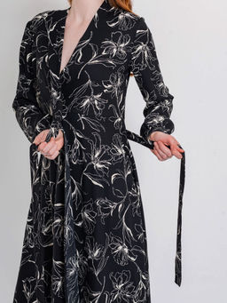 Платье на запах OD-810-2 черный OD-810-2