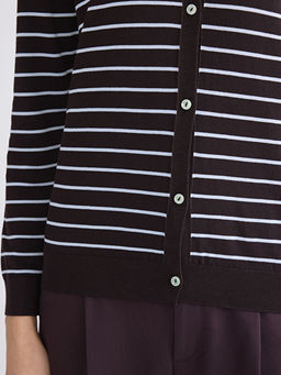 Bisiklet Yaka ?izgili Kad?n Triko H?rka