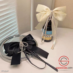 Атласная заколка для волос с бантом и лентой - Bruno фото 2