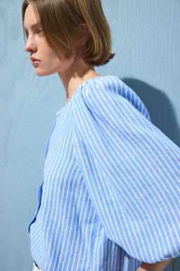 Blusa en mezcla de lino - H&m фото 17