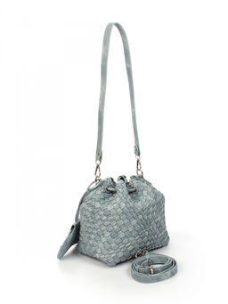 LACCOMA сумка СУ038-винтаж синий эко кожа хлопок  фото 2