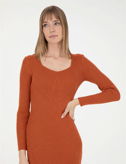 Kiremit Ex. Slim Fit Triko Elbise - Pierre cardin фото 3