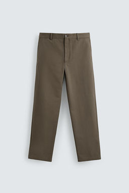 PANTAL?N STRAIGHT FIT ESTRUCTURA / Tostado - Zara фото 6