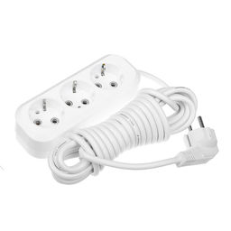 Удлинитель Smartbuy, 3 розетки, 5 м, 16 А, 3600 Вт, ПВС 3х1 мм2, с з/к, белый