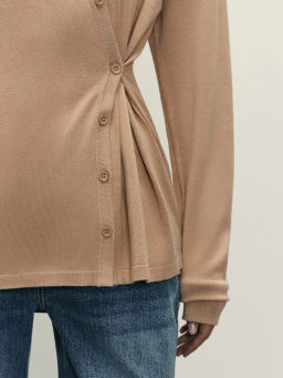 Кардиган с ассиметричной застежкой из вискозы / Zarina  фото 6