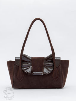 Сумка женская кожаная 2430-1Y coffee Polina&Eiterou