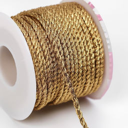 Нить для плетения, d=3 мм, 15±1 м, цвет золотой