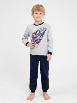CRB wear / CWKB 50140-11 Пижама для мальчика (джемпер, брюки),сетло-серый меланж/Ex.Cherubino