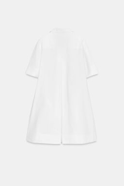 VESTIDO CAMISERO MANGA CORTA ZW COLLECTION / Blanco - Zara фото 5
