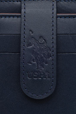 Мужской темно-синий кошелек Неожиданная скидка в корзине