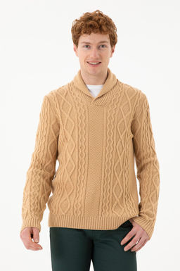 Мужской свитер песочного меланжа - U.s. polo assn фото 8