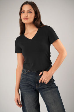 Женская футболка из вискозы с V-вырезом Happyfox