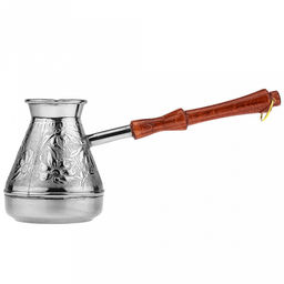 Турка медная 400мл "Ромашка", д9см, h10,9см, s0,8мм, деревянная ручка (Россия)