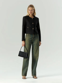 ЕМКА / Укороченный жакет с круглым вырезом - Emka фото 3